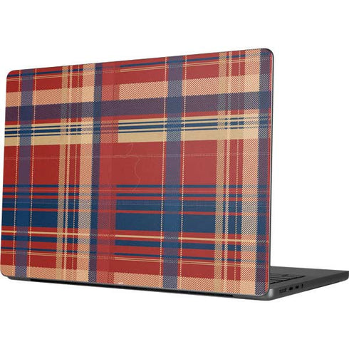 Red and Blue Plaid Apple MacBook Pro 14-inch Skin