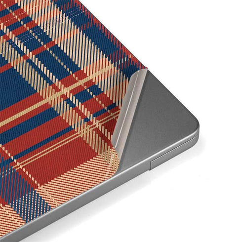 Red and Blue Plaid Apple MacBook Pro 14-inch Skin