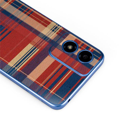 Red and Blue Plaid Moto G Play 4G (2024) Skin