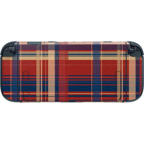 Red and Blue Plaid Nintendo Switch 2 (2025) with Joy-Con Skin