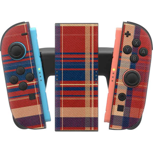 Red and Blue Plaid Nintendo Switch 2 (2025) Joy-Con Controller Skin