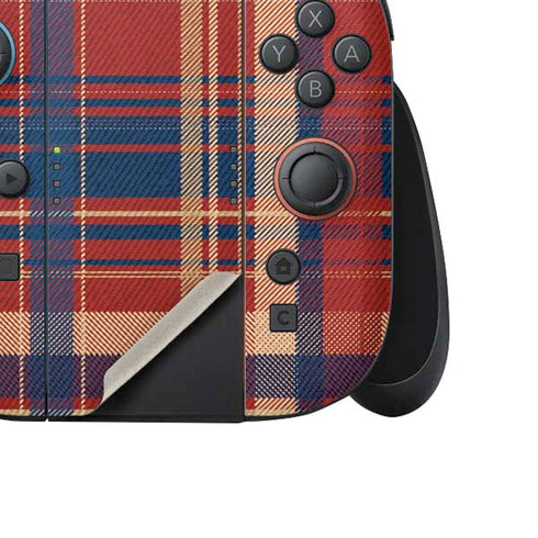 Red and Blue Plaid Nintendo Switch 2 (2025) Joy-Con Controller Skin