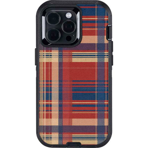 Red and Blue Plaid Otterbox Defender iPhone Skin