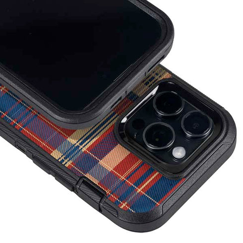 Red and Blue Plaid Otterbox Defender iPhone Skin
