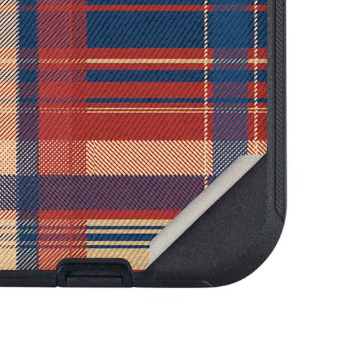 Red and Blue Plaid Otterbox Defender iPhone Skin