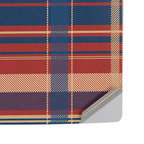 Red and Blue Plaid PS5 Pro Disk Console Skin
