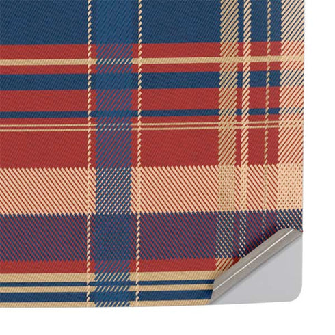 Red and Blue Plaid PS5 Slim Digital Edition Console Skin