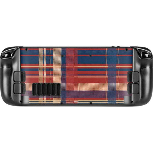 Red and Blue Plaid Steam Deck Handheld Gaming Computer Skin