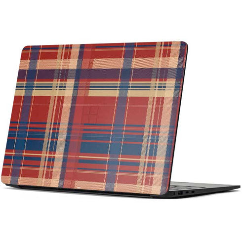 Red and Blue Plaid Surface Laptop 7 13.8in Skin