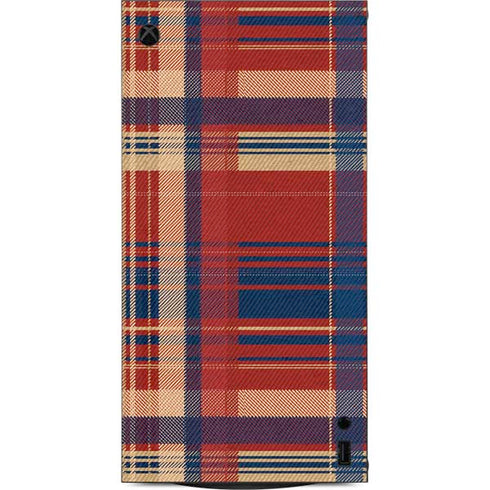 Red and Blue Plaid XBox Series X Digital Edition Console Skin