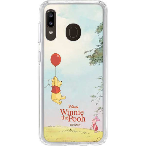 Disney Winnie the Pooh Red Ballon Galaxy A20 Clear Case