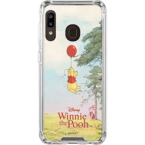 Disney Winnie the Pooh Red Ballon Galaxy A30 Clear Case