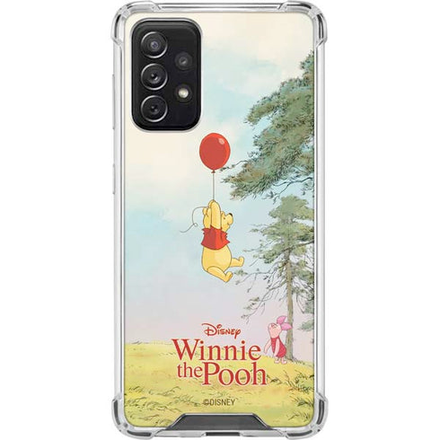 Disney Winnie the Pooh Red Ballon Galaxy A72 5G Clear Case