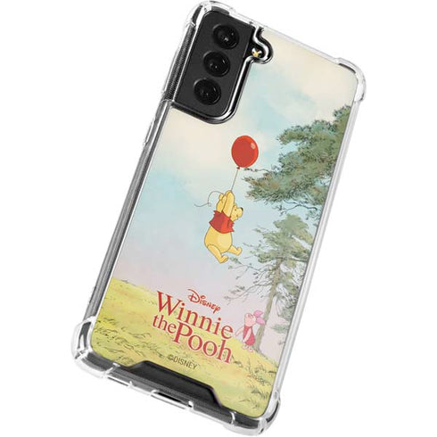 Disney Winnie the Pooh Red Ballon Galaxy S21 FE Clear Case