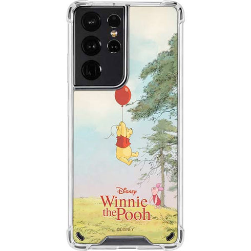 Disney Winnie the Pooh Red Ballon Galaxy S21 Ultra 5G Clear Case