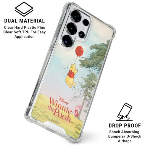 Disney Winnie the Pooh Red Ballon Galaxy S26 Ultra Clear Case