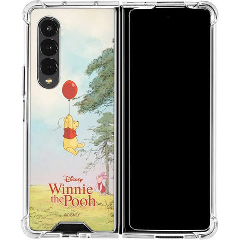 Disney Winnie the Pooh Red Ballon Galaxy Z Fold4 5G Clear Case