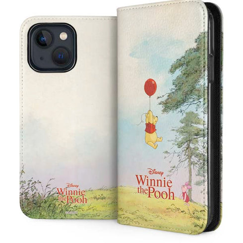 Disney Winnie the Pooh Red Ballon iPhone 14 Plus Folio Case
