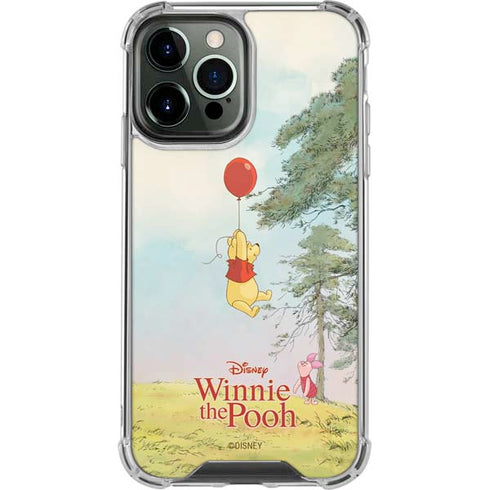 Disney Winnie the Pooh Red Ballon iPhone 14 Pro Max Clear Case