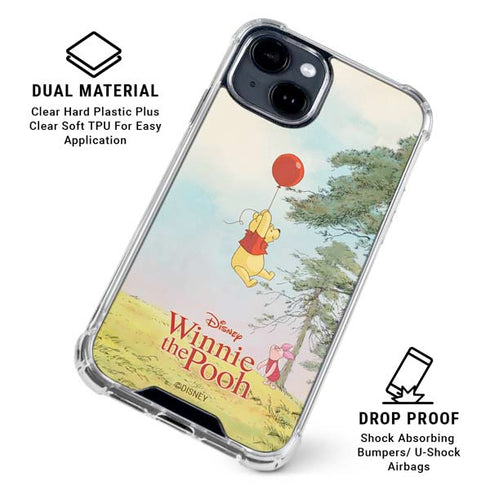 Disney Winnie the Pooh Red Ballon iPhone 15 Clear Case