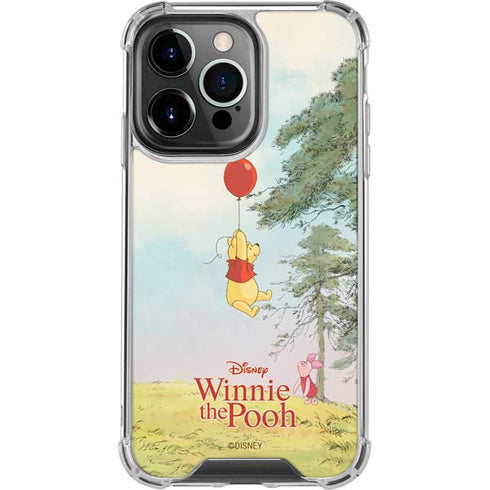 Disney Winnie the Pooh Red Ballon iPhone 15 Pro Clear Case