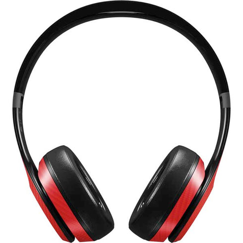 Red Carbon Fiber Specialty Texture Material Beats Solo 4 Wireless Headphones Skin