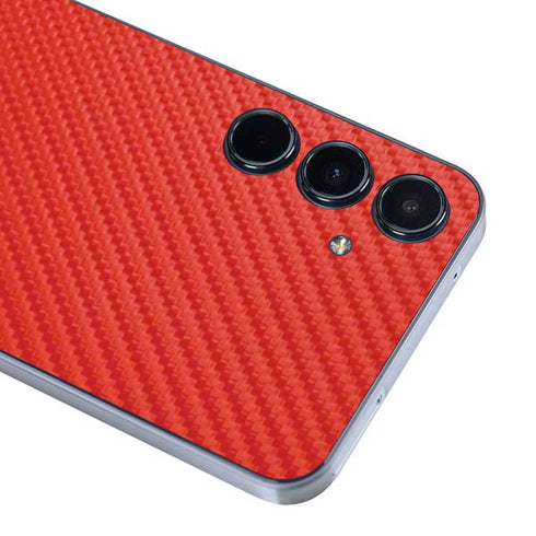 Red Carbon Fiber Specialty Texture Material Galaxy A35 5G Skin