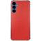 Red Carbon Fiber Specialty Texture Material Galaxy A55 5G Clear Case