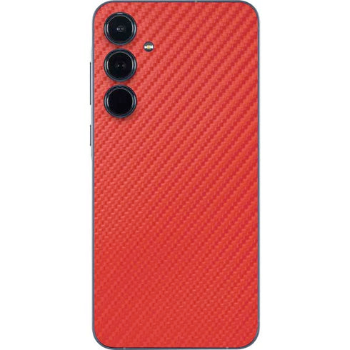 Red Carbon Fiber Specialty Texture Material Galaxy A55 5G Skin