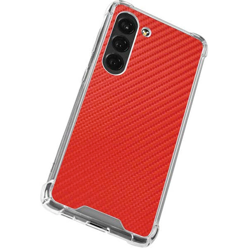 Red Carbon Fiber Specialty Material Galaxy S23 Clear Case