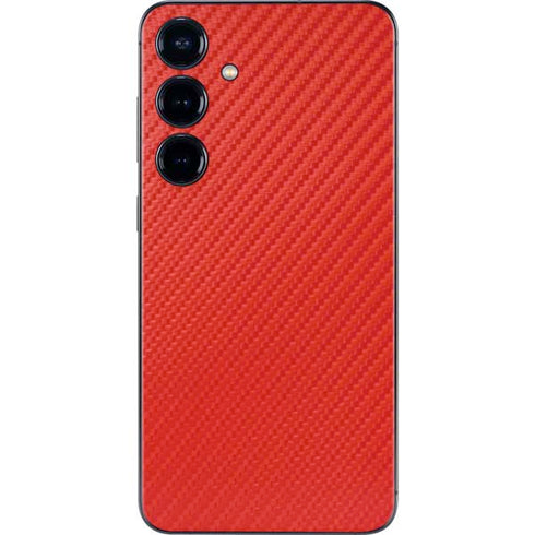 Red Carbon Fiber Specialty Texture Material Galaxy S25 Plus Skin