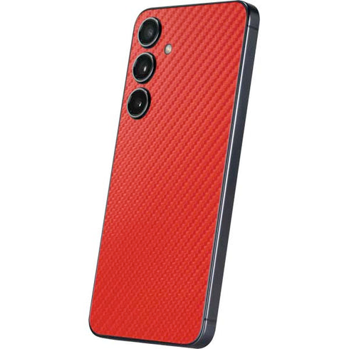 Red Carbon Fiber Specialty Texture Material Galaxy S25 Plus Skin