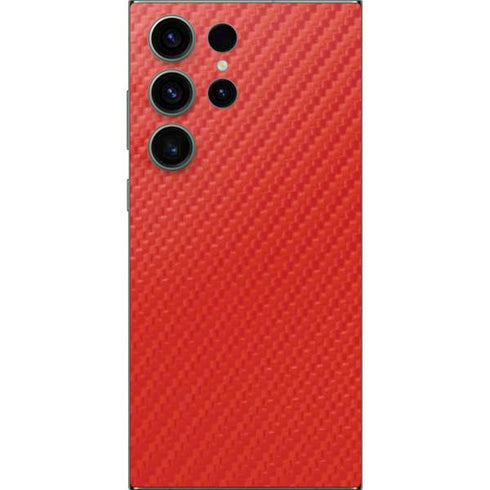 Red Carbon Fiber Specialty Texture Material Galaxy S25 Ultra Skin