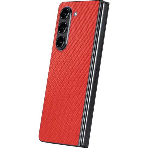 Red Carbon Fiber Specialty Material Galaxy Z Fold5 5G Skin