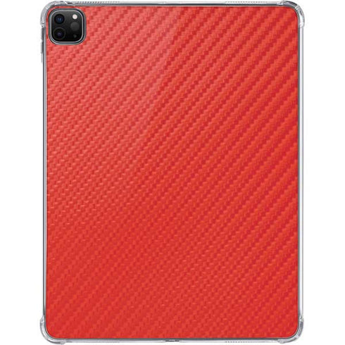 Red Carbon Fiber Specialty Texture Material iPad Pro 11in (2024) Clear Case