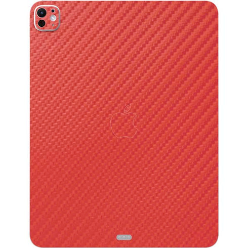 Red Carbon Fiber Specialty Texture Material iPad Pro 13in M4 (2024) Skin
