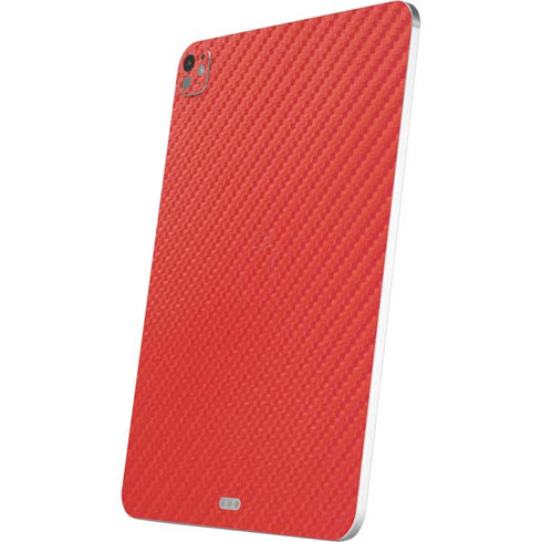 Red Carbon Fiber Specialty Texture Material iPad Pro 13in M4 (2024) Skin