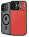 Red Carbon Fiber Specialty Texture Material iPhone 16 Plus Kickstand Case