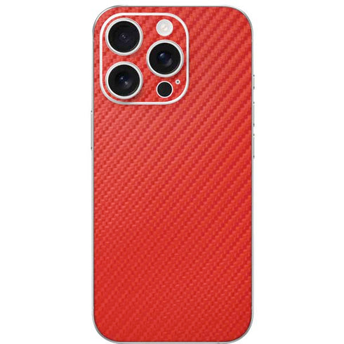 Red Carbon Fiber Specialty Texture Material iPhone 16 Pro Skin