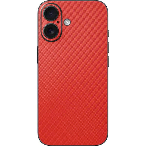 Red Carbon Fiber Specialty Texture Material iPhone 16 Skin