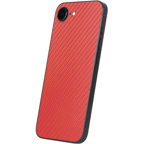 Red Carbon Fiber Specialty Texture Material iPhone 16e Skin