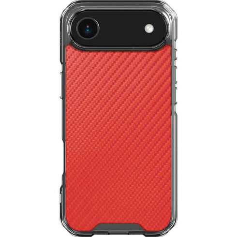 Red Carbon Fiber Specialty Texture Material iPhone 17 Air Clear Case