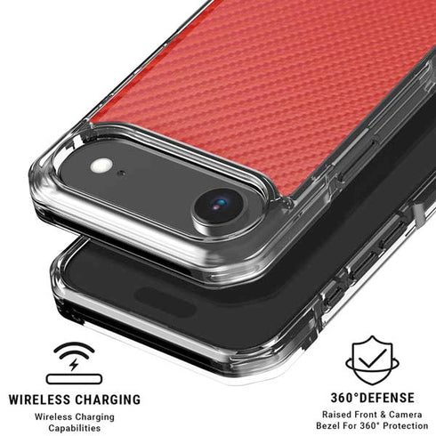 Red Carbon Fiber Specialty Texture Material iPhone 17 Air Clear Case