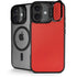 Red Carbon Fiber Specialty Texture Material iPhone 17 Kickstand Case