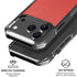 Red Carbon Fiber Specialty Texture Material iPhone 17 Pro Clear Case