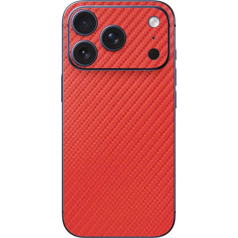 Red Carbon Fiber Specialty Texture Material iPhone 17 Pro Skin