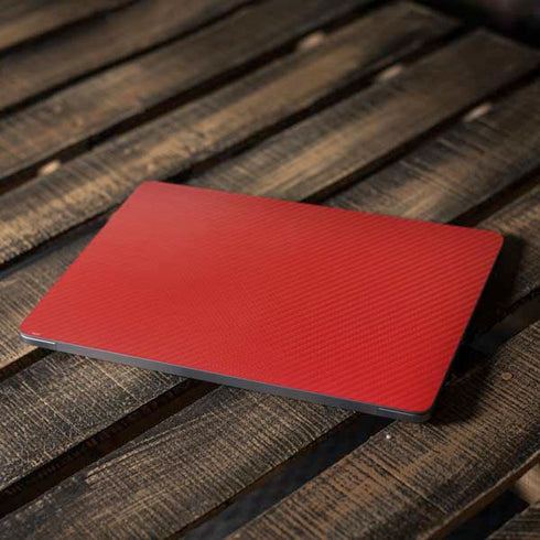 Red Carbon Fiber Specialty Texture Material Apple MacBook Air Skin