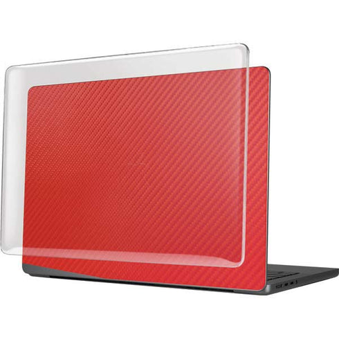 Red Carbon Fiber Specialty Texture Material MacBook Pro 14in (2021-24) Case plus Skin