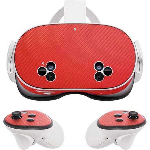 Red Carbon Fiber Specialty Texture Material Meta Quest 3S Skin