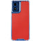Red Carbon Fiber Specialty Texture Material Moto G 5G (2024) Clear Case